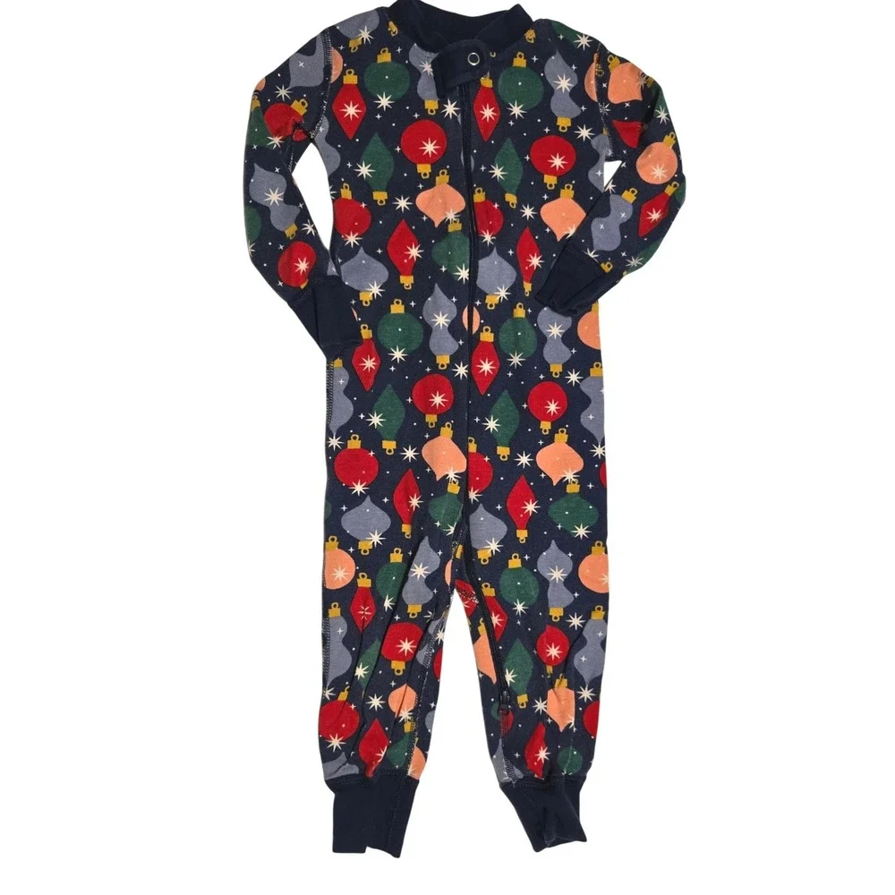 Hanna Andersson Organic Cotton Christmas Ornaments Pajama Jumpsuit 80cm‎ 18-24M
